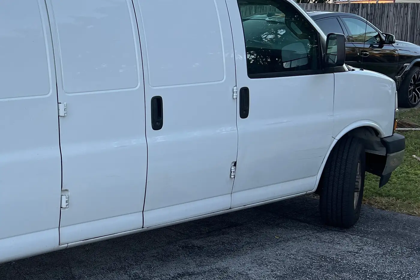 The Eric’s United Garage Doors service van